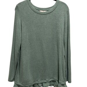 LC Lauren Conrad Green Flowy Sweater